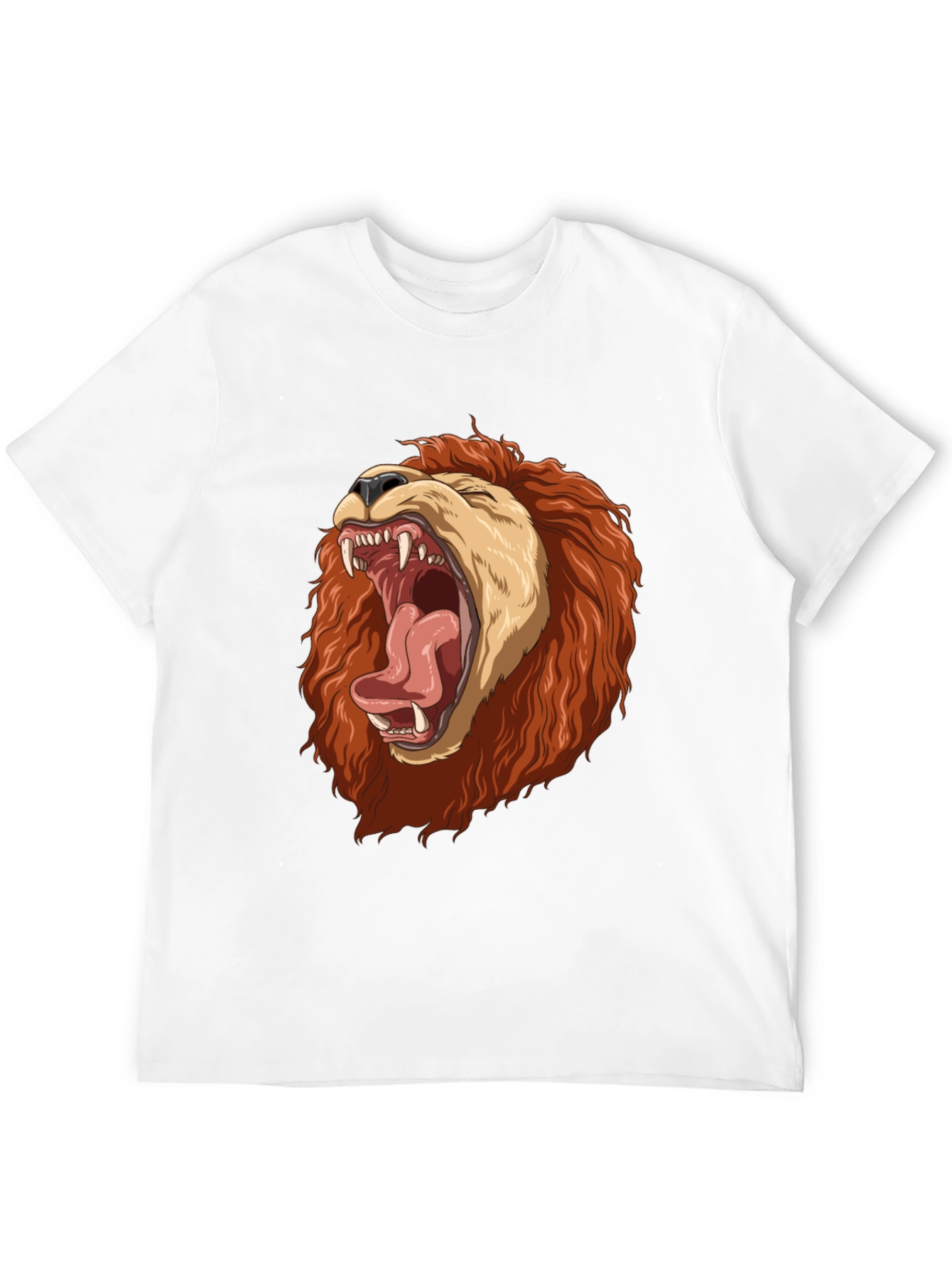Black Lion Graphic Print T-Shirt - Black view 12
