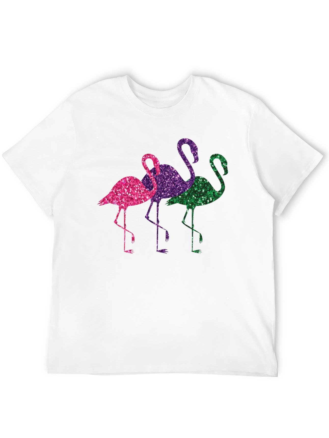 Black Glitter Flamingo T-Shirt - Fun & Unique Design view 12