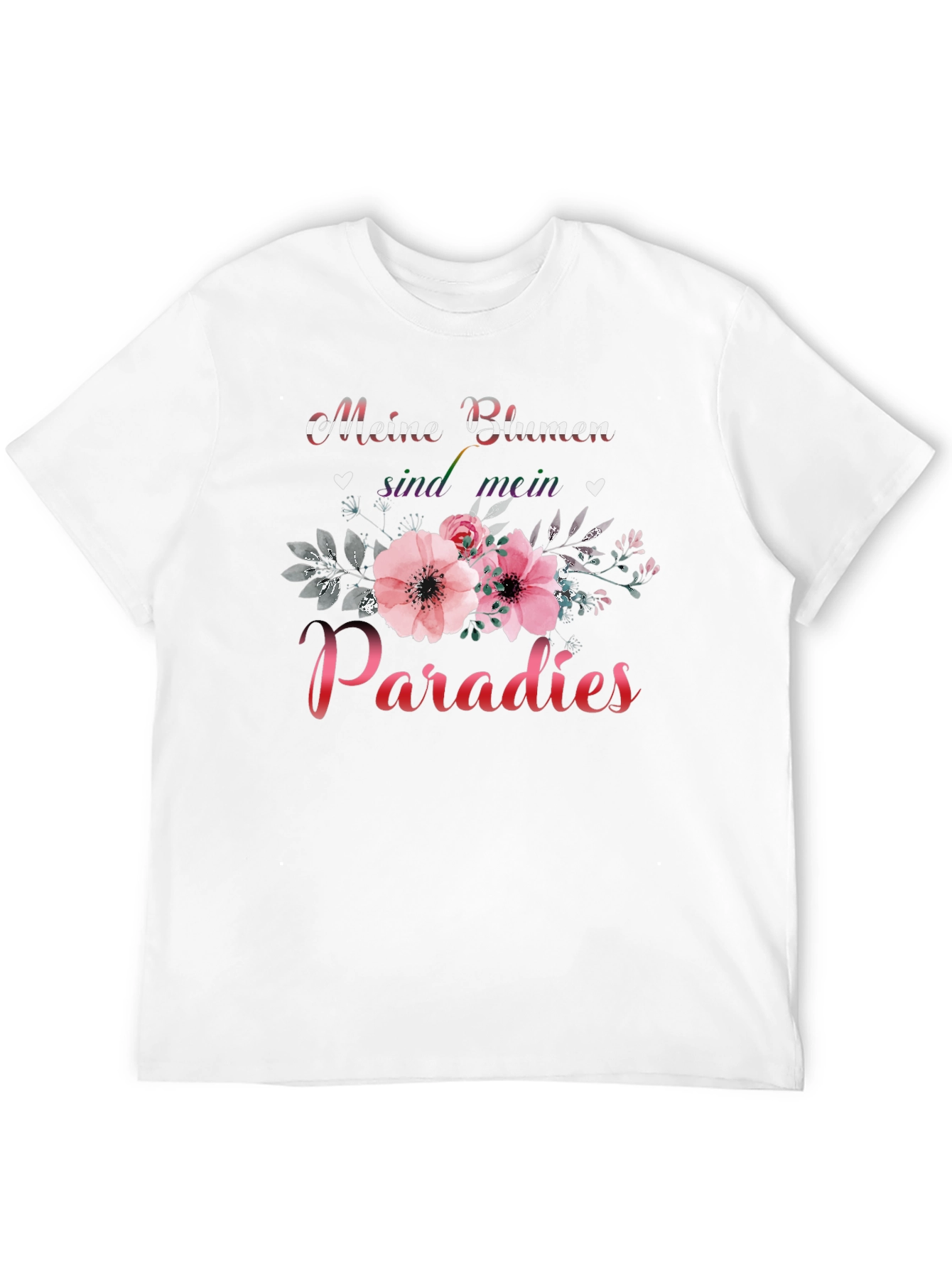 Black Meine Blumen Sind Mein Paradies T-Shirt view 12