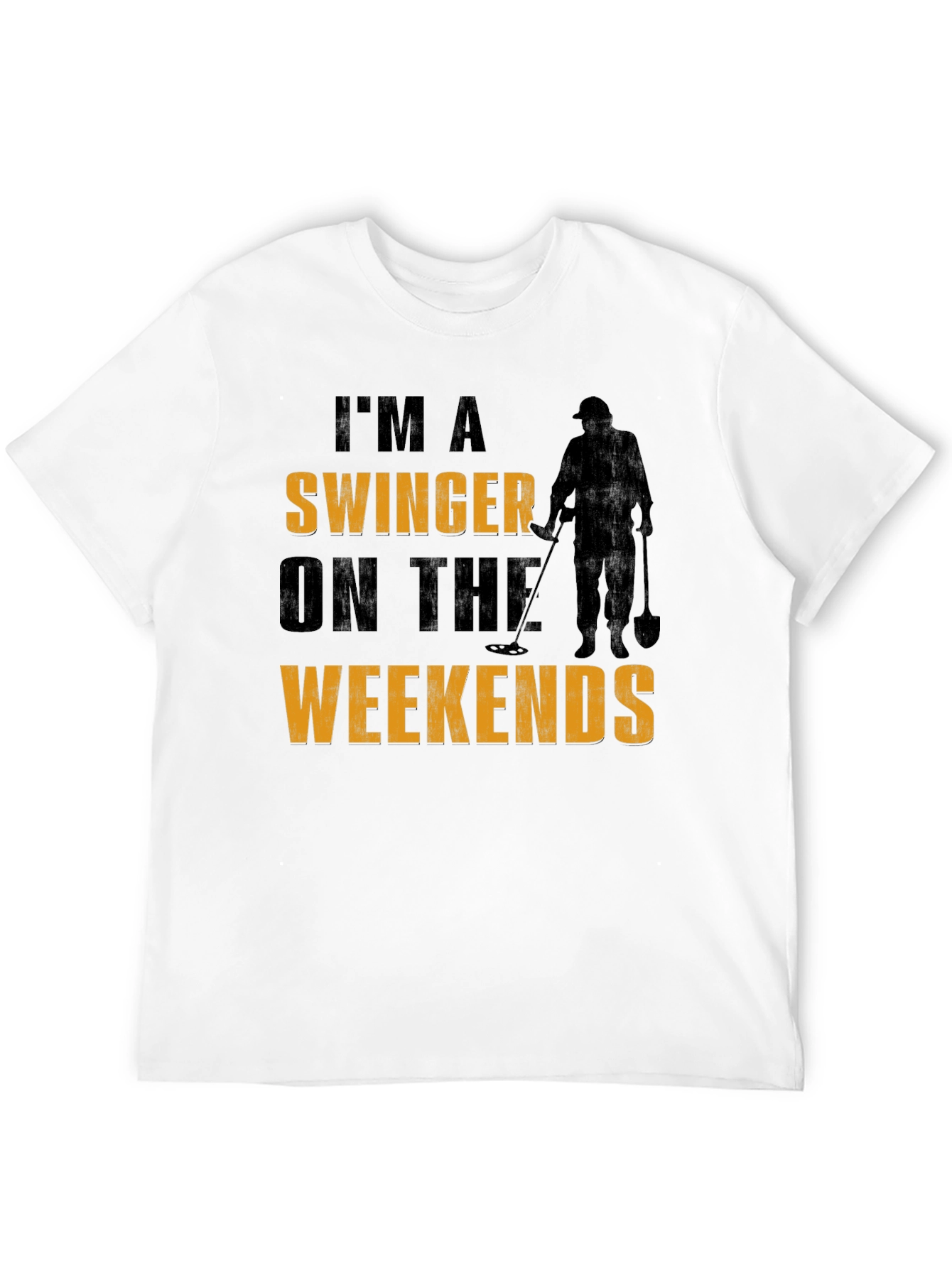 Black Funny Metal Detecting T-Shirt: I'm A Swinger On The Weekends view 12