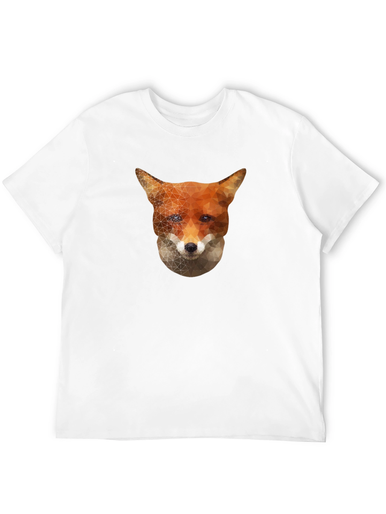 Black Geometric Fox Graphic Tee - Stylish Black T-Shirt view 12