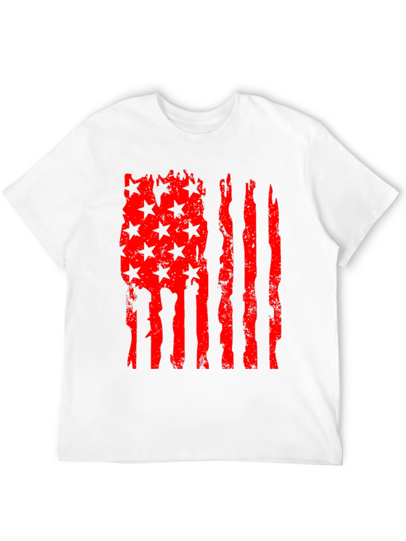 Black American Flag Distressed Graphic Tee view 12