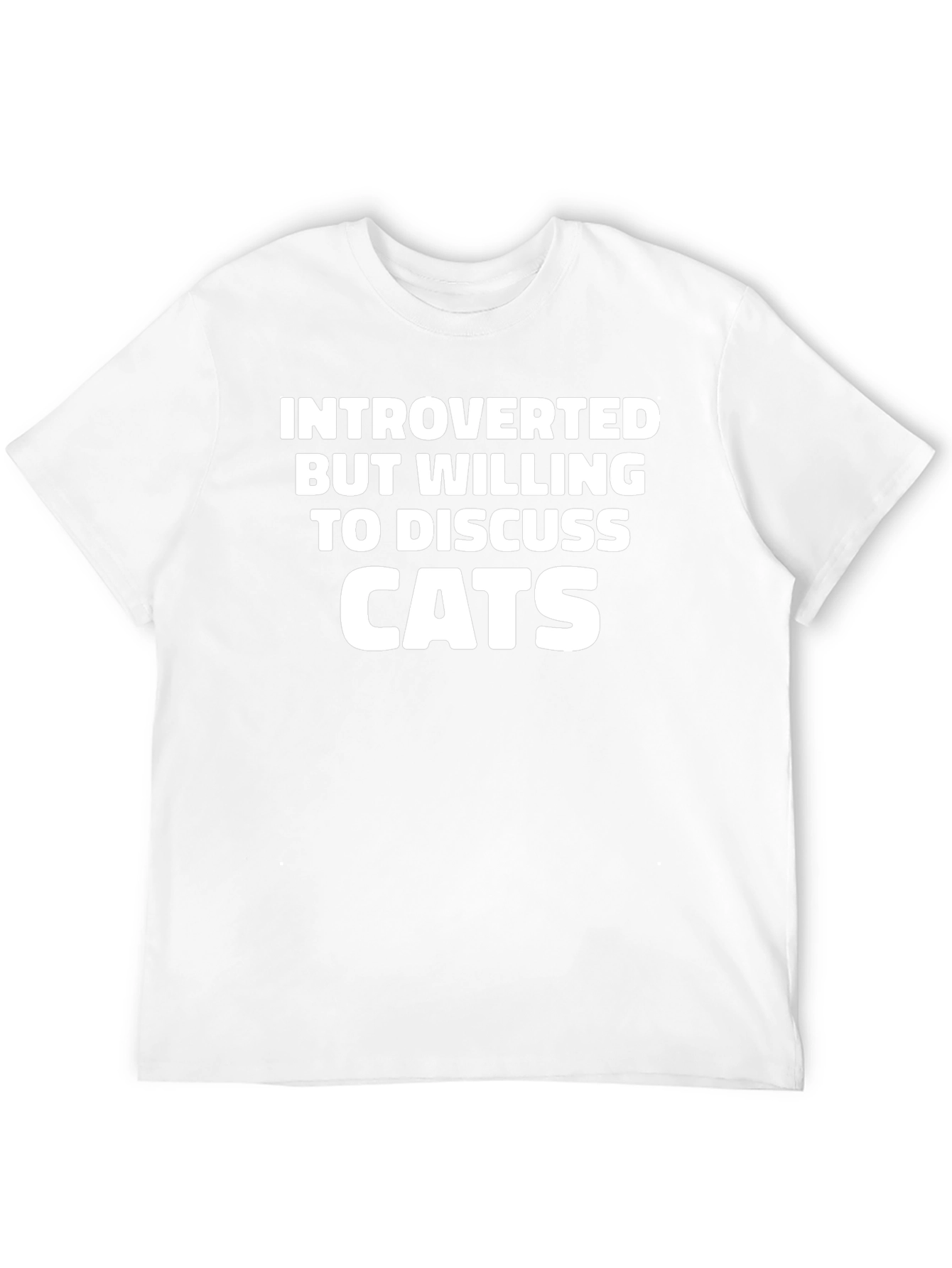 Black Introverted Cat Lover T-Shirt - Black view 12