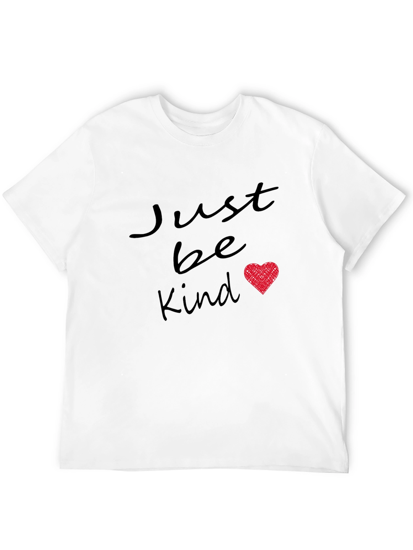 Black Just Be Kind Black Tee with Heart Graphic view 12