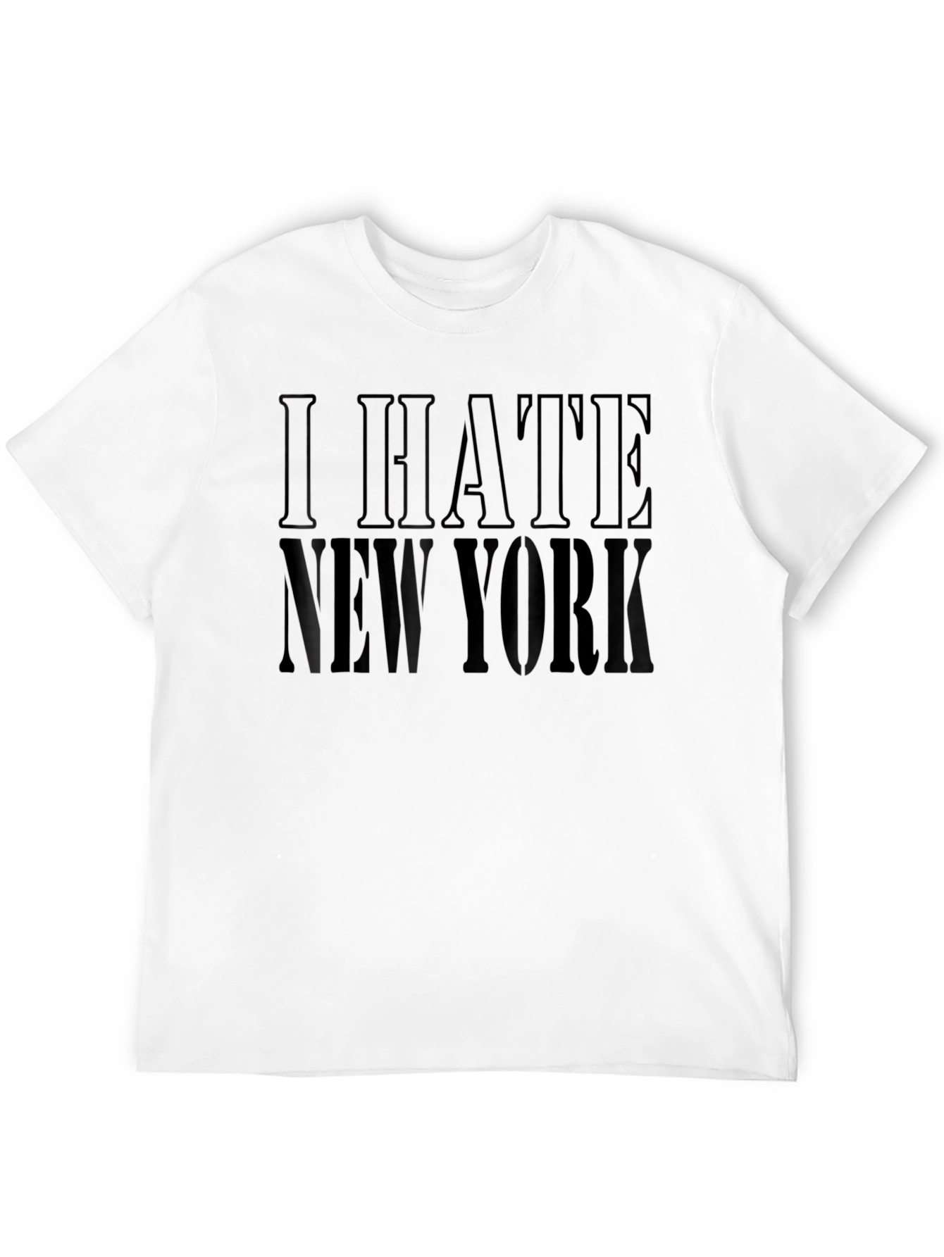 Black I Hate New York T-Shirt - Bold Statement Tee view 12