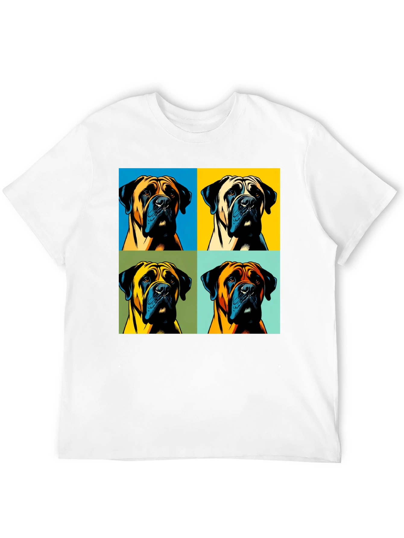 Black Pop Art Dog Graphic T-Shirt - Unique Boxer Tee view 12