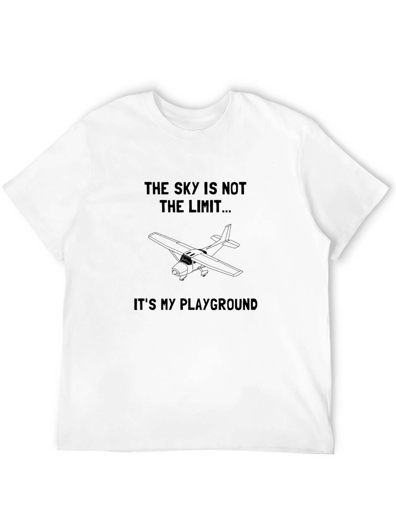 Black The Sky Is Not The Limit Airplane T-Shirt view 12