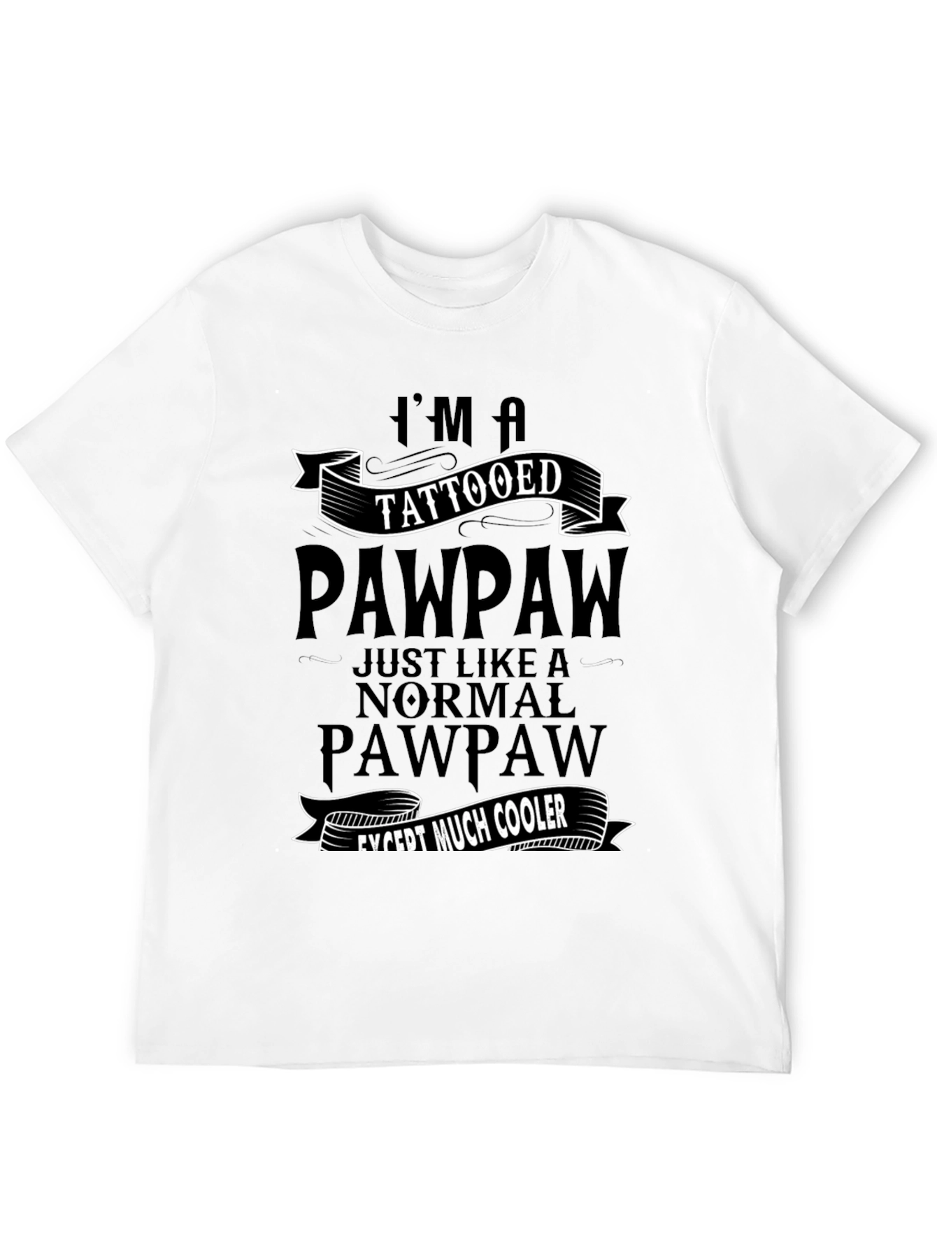 Black Tattooed Pawpaw Graphic Novelty T-Shirt view 12
