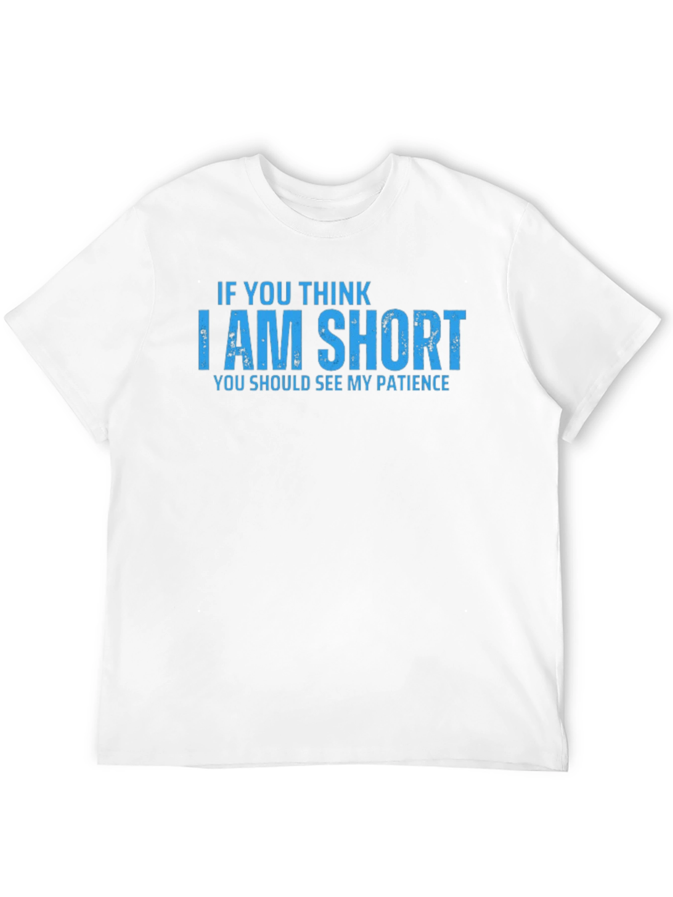 Black Funny "I am short" Graphic T-Shirt view 12