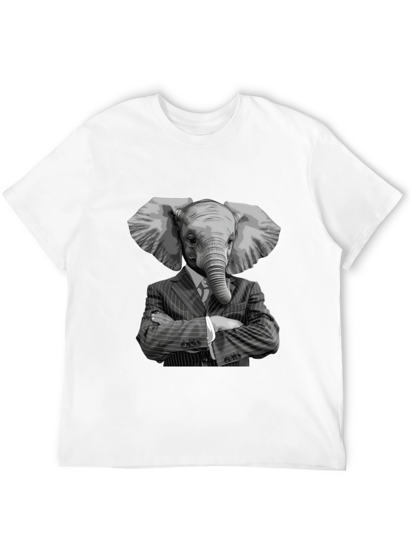Black Elephant Suit T-Shirt - Unique Graphic Tee view 12