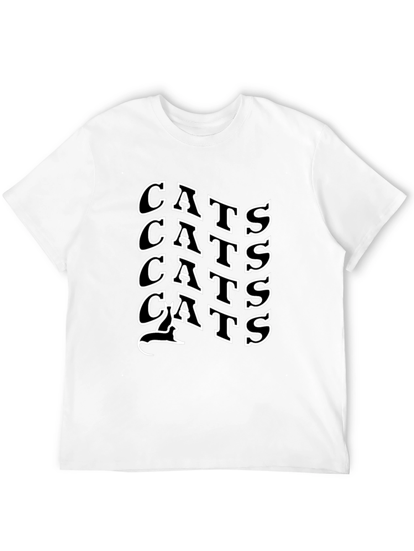 Black Cool Cats Black Graphic T-Shirt view 12