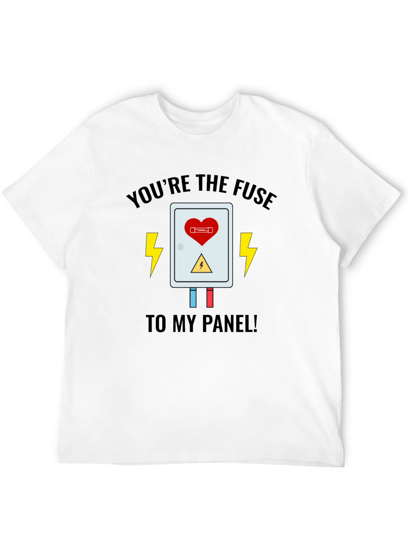 Black You're the Fuse T-Shirt - Electric Love Design view 12