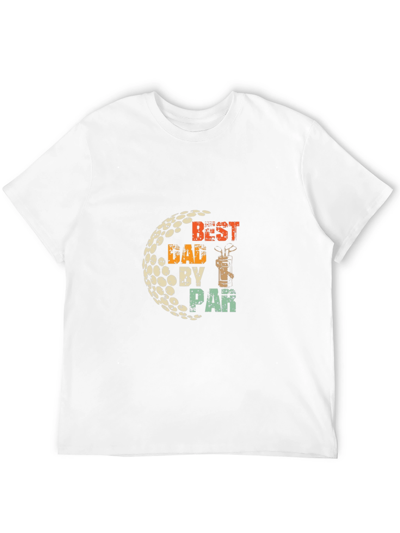 Black Best Dad By Par Golf T-Shirt view 12