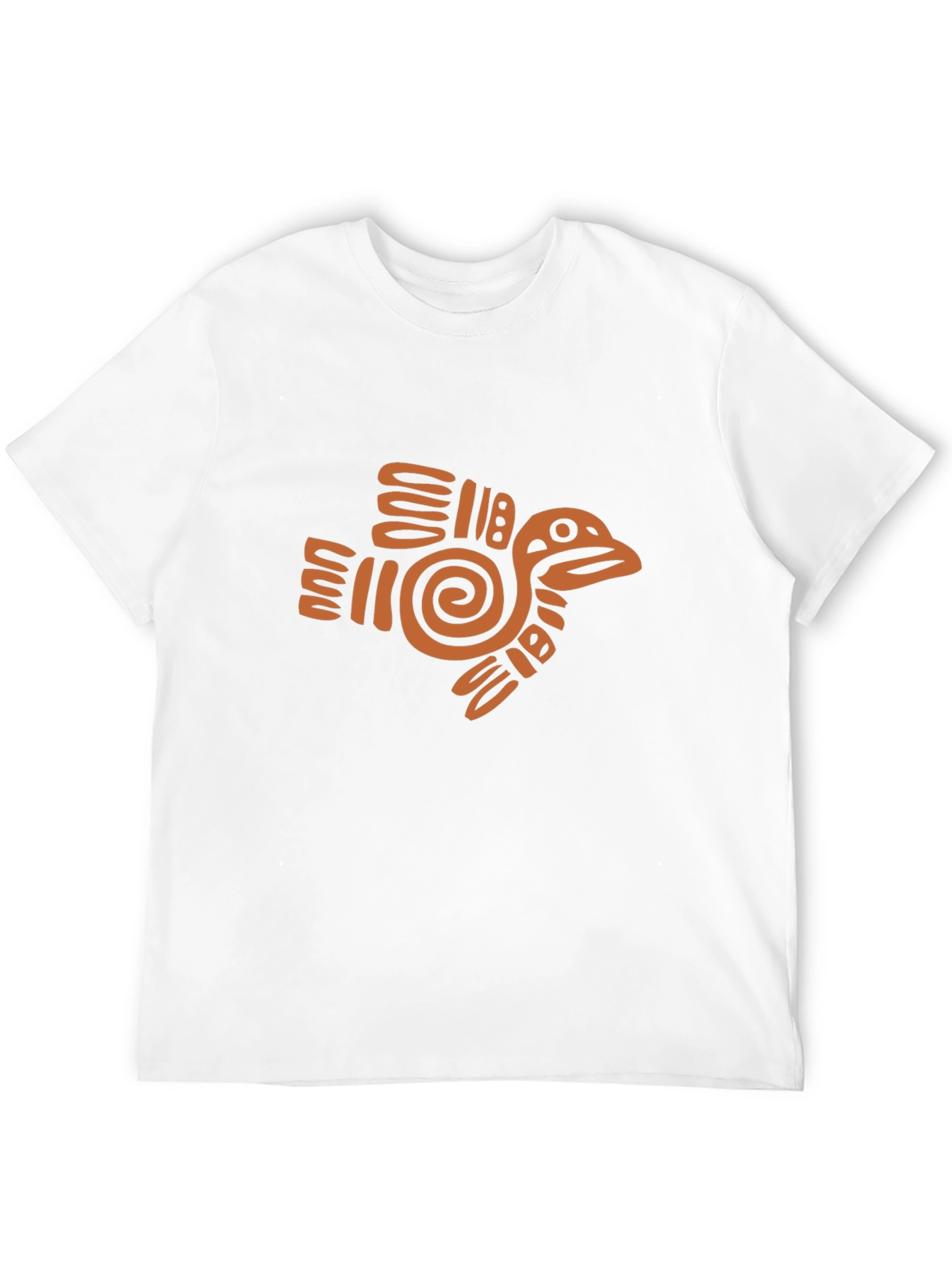 Black Aztec Bird Graphic Tee - Black Cotton Comfort view 12