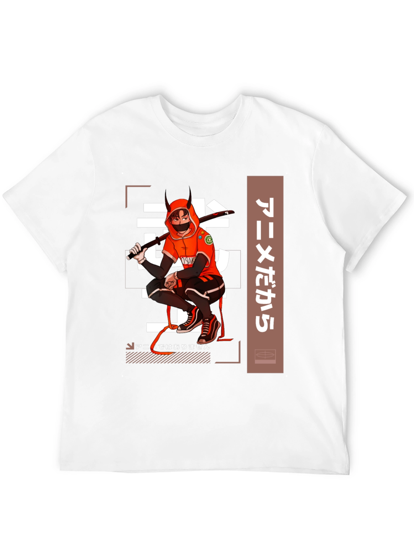 Black Anime-Inspired Black Graphic T-Shirt view 12