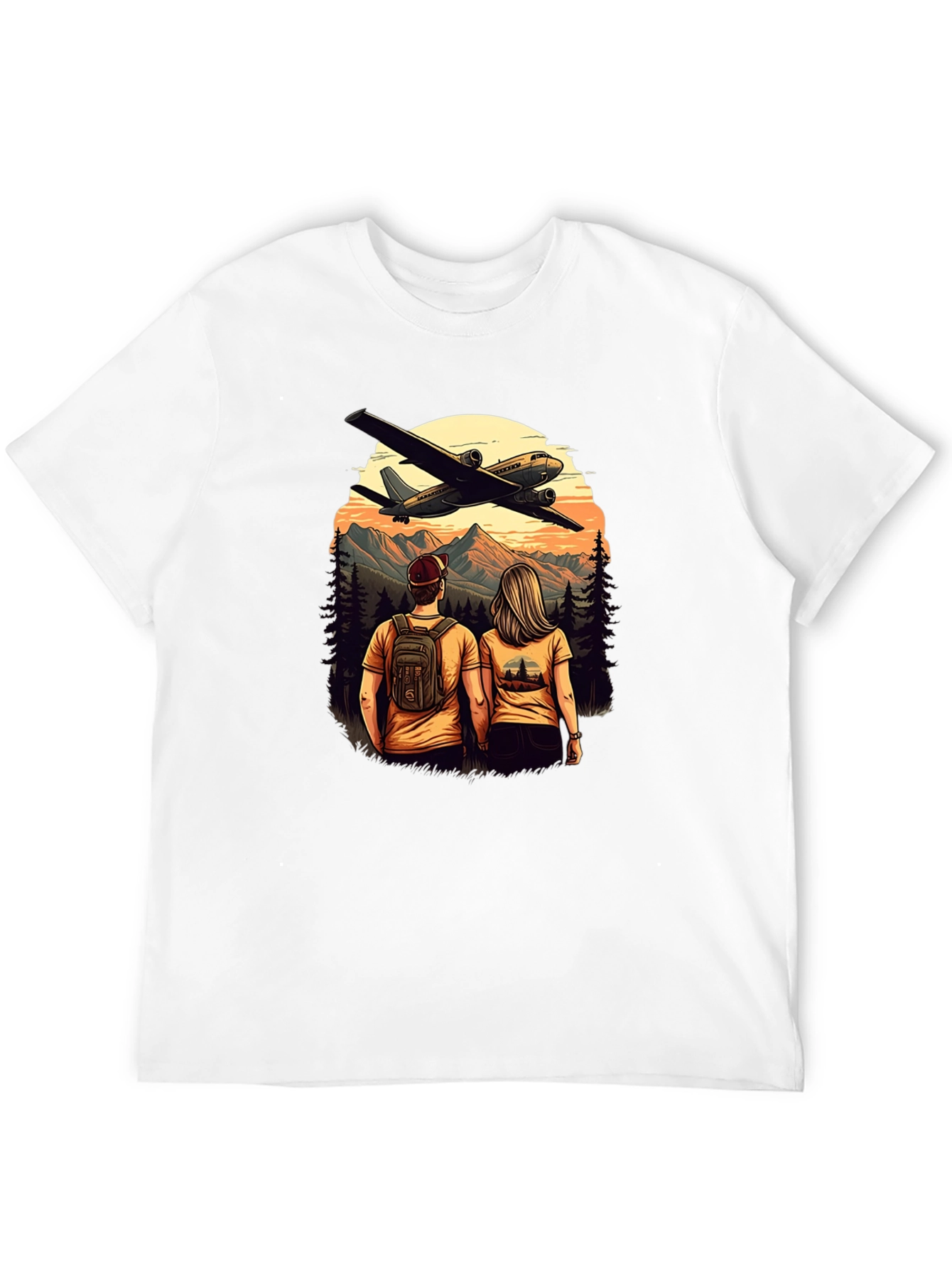 Black Adventure Awaits Graphic Tee view 12