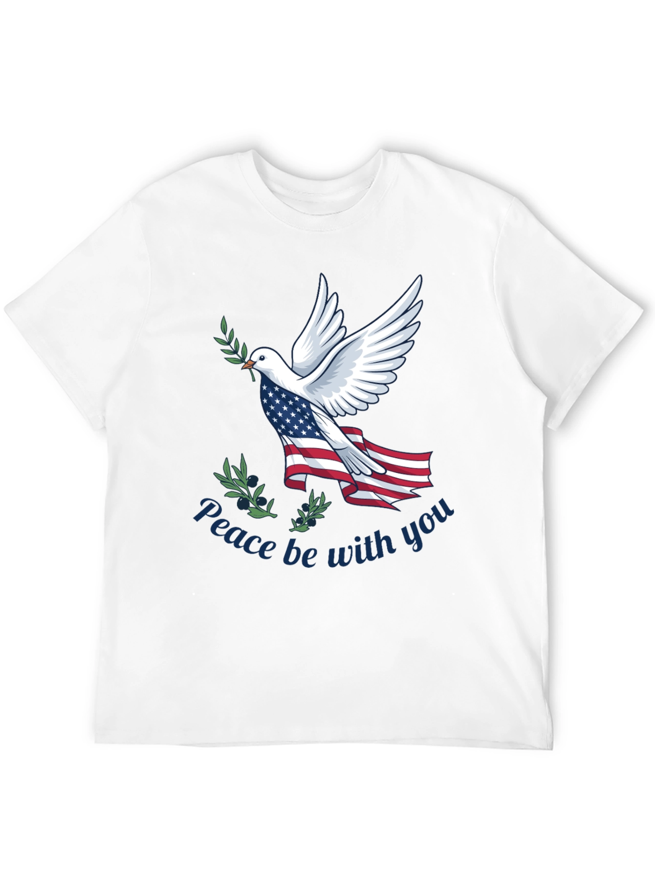 Black Peace Dove Patriotic T-Shirt view 12