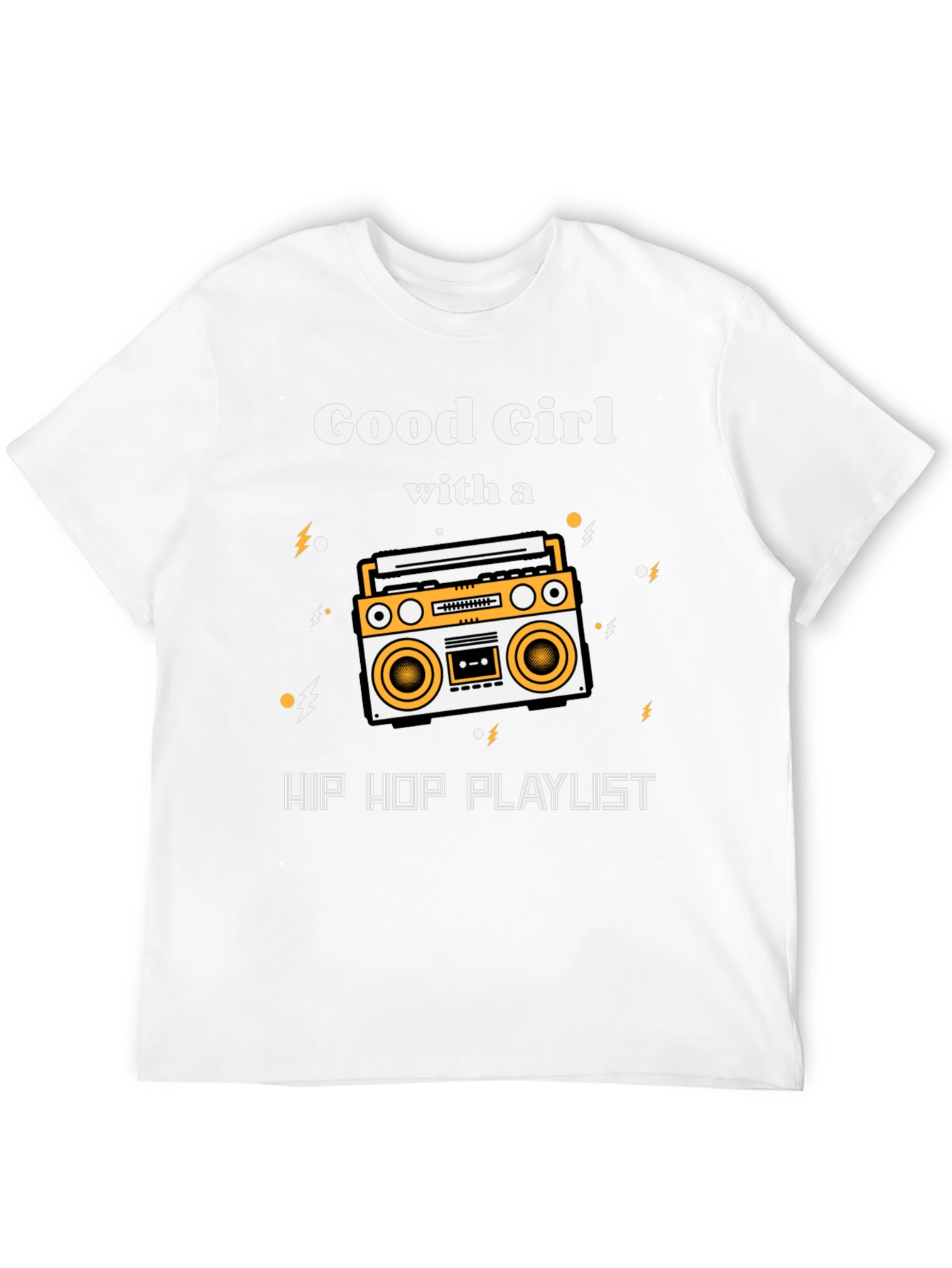 Black Good Girl Hip Hop Playlist Graphic T-Shirt view 12