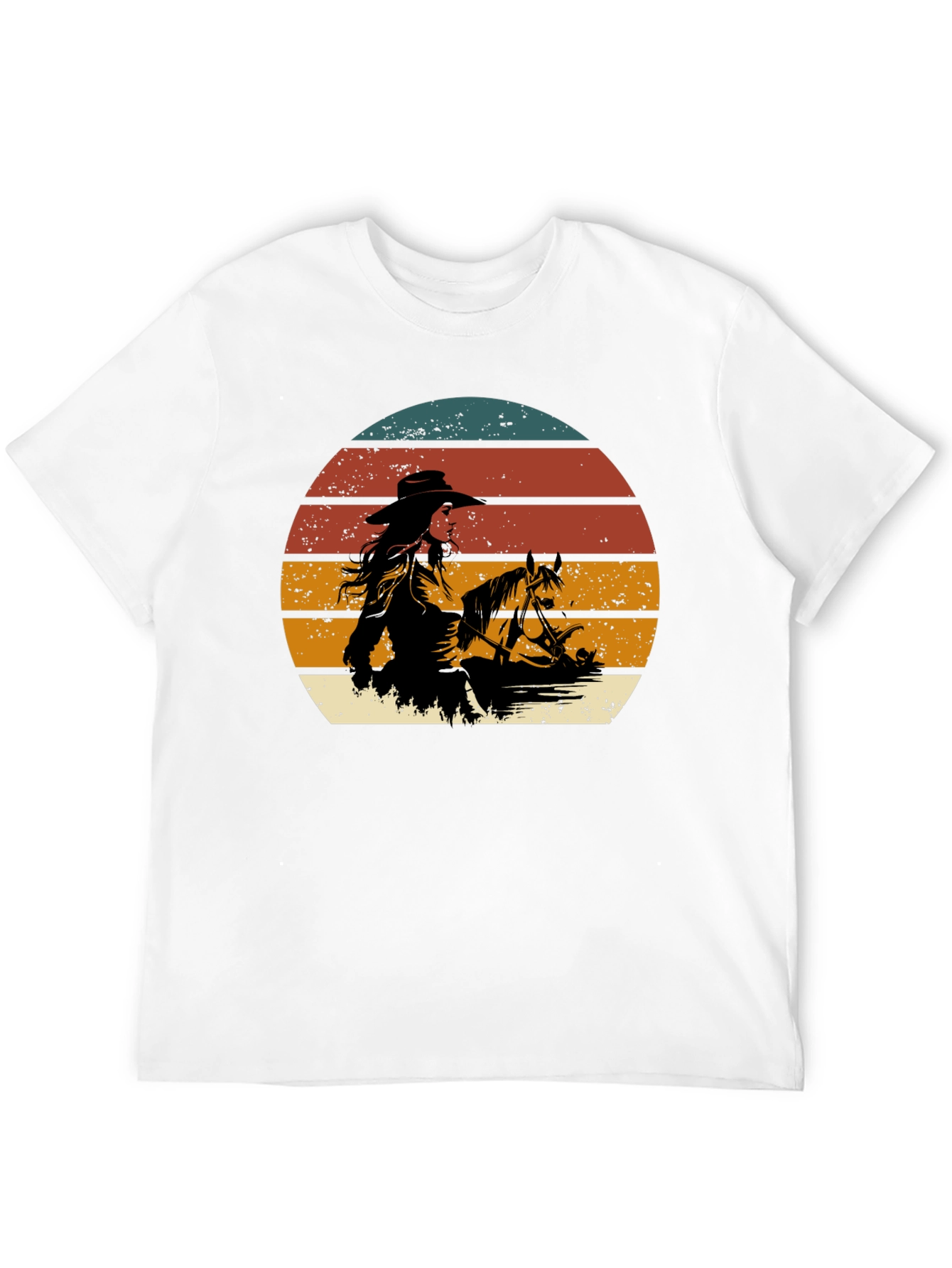 Black Cowgirl Sunset Graphic Tee - Western Style view 12