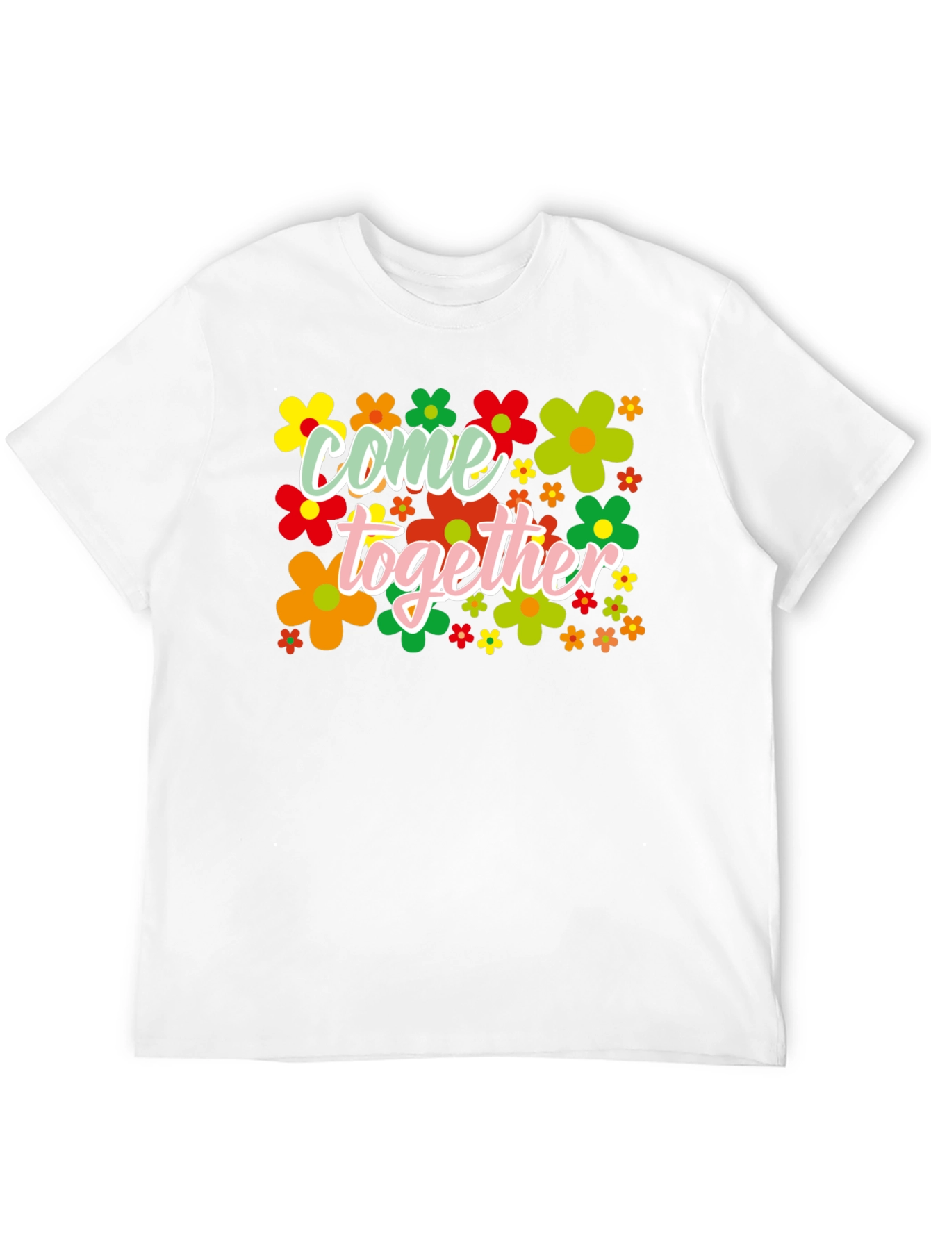 Black Come Together Flower T-Shirt view 12