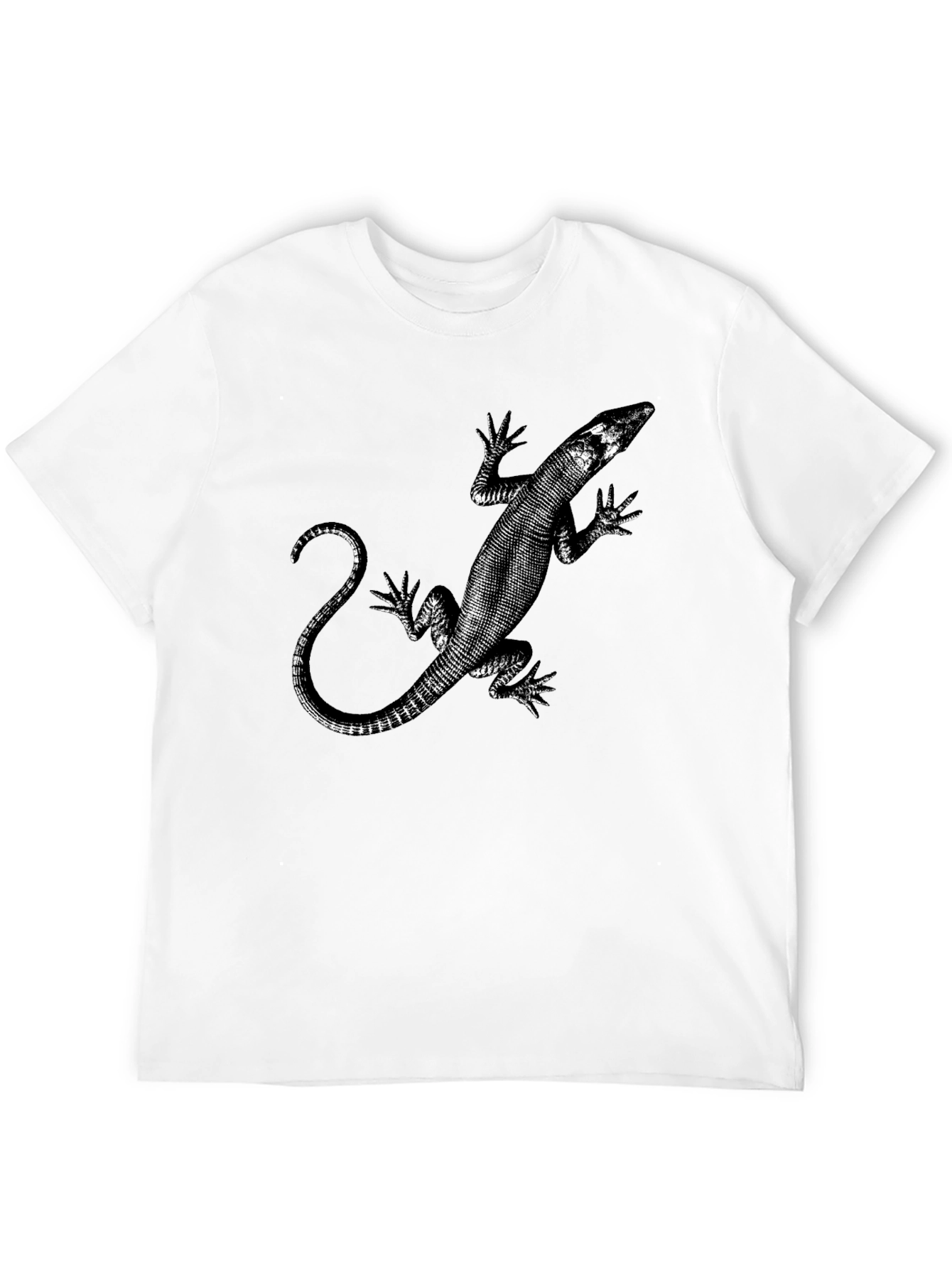 Black Lizard Print Graphic Tee view 12