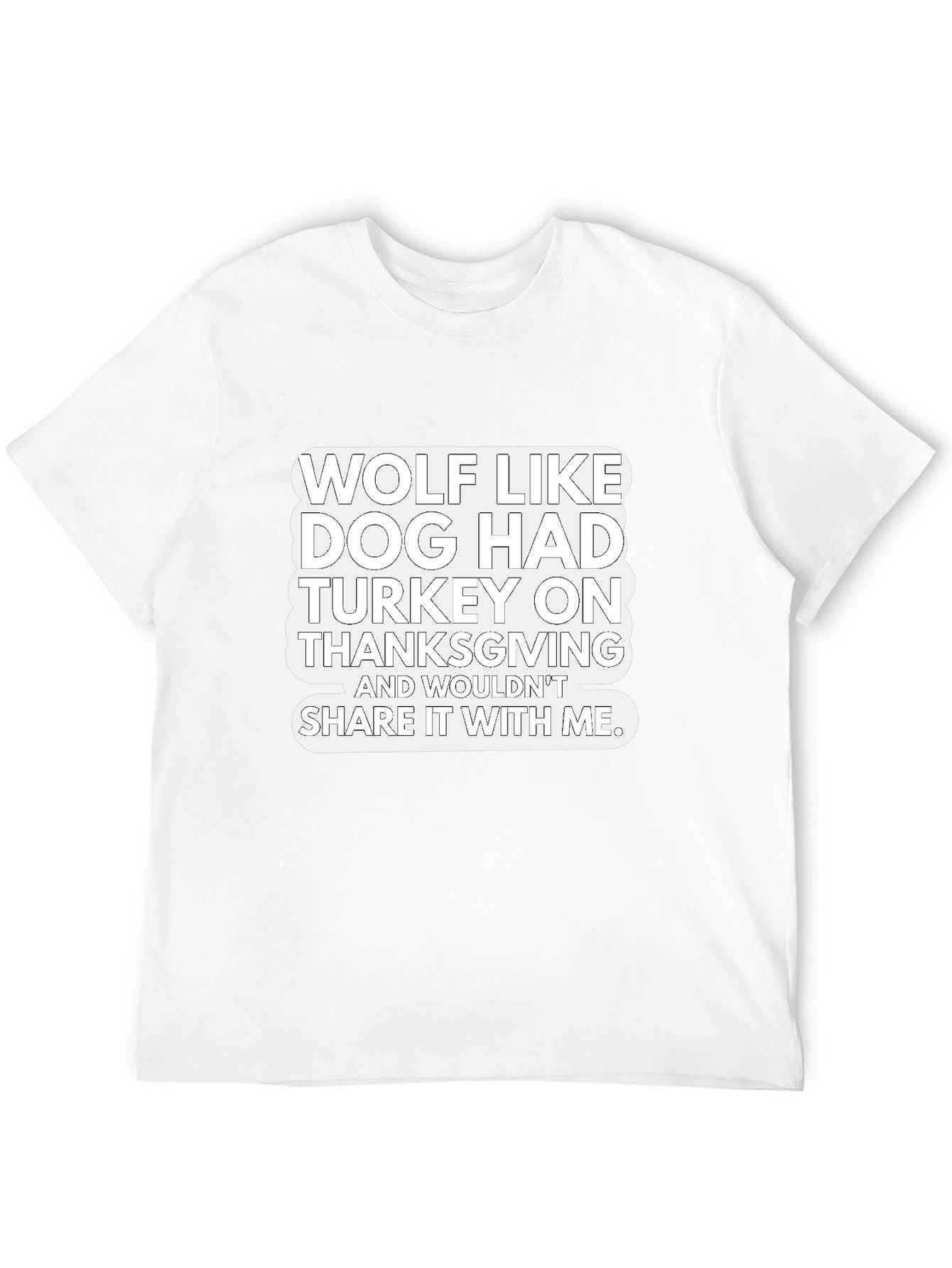 Black Wolf Like Dog Thanksgiving Graphic Tee view 12