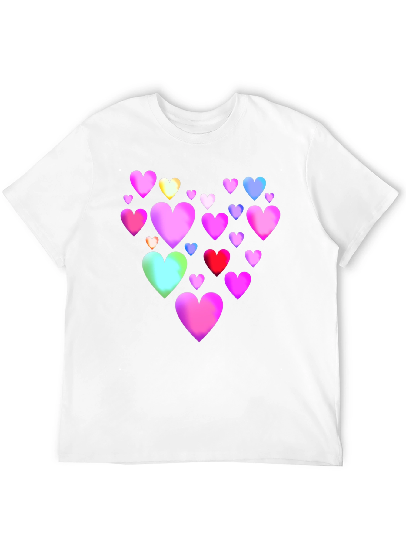 Black Heart Print Black T-Shirt view 12