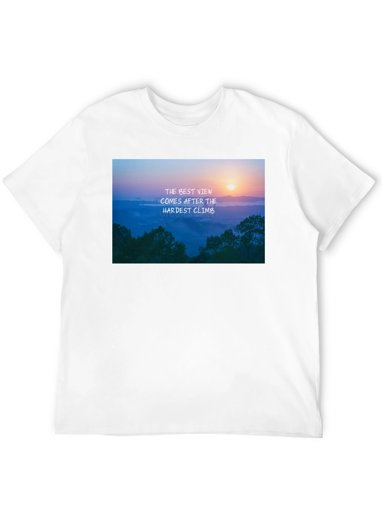 Black Inspirational Mountain View Graphic Tee - Black view 12