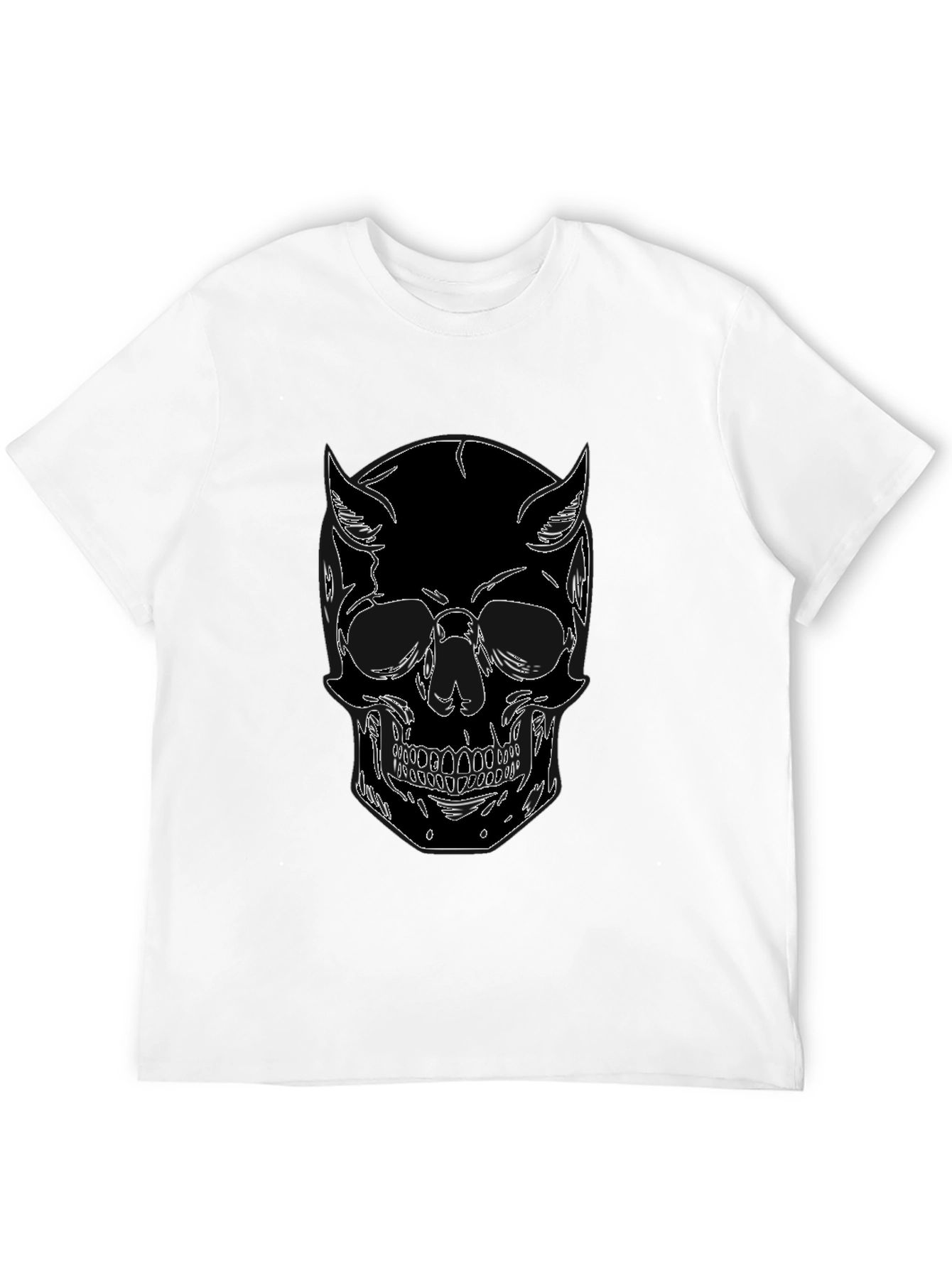 Black Skull Graphic Black T-Shirt - Unique Design view 12