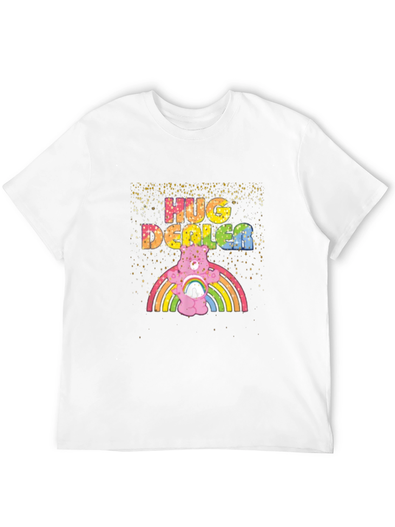 Black Hug Dealer Graphic Tee - Black Crew Neck T-Shirt view 12