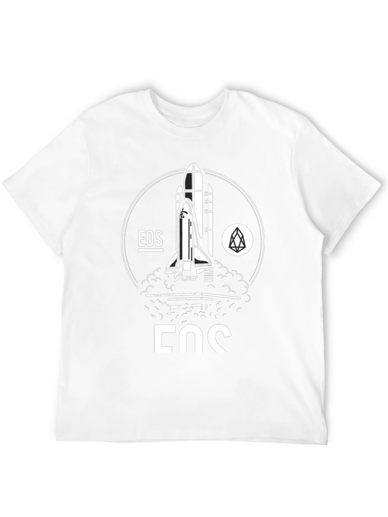 Black EOS Crypto Rocket T-Shirt - Black Cotton Blend view 12