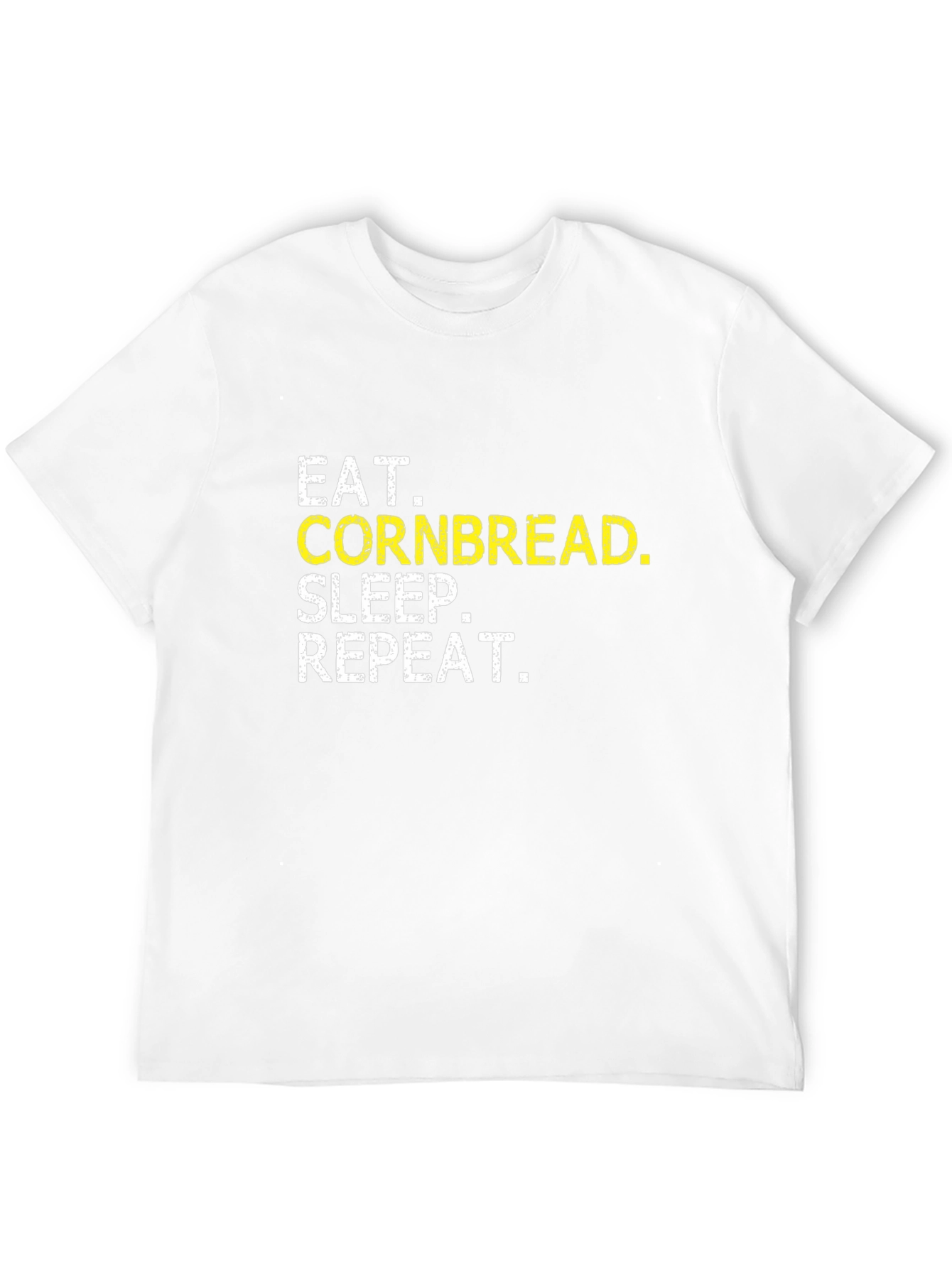 Black Eat Cornbread Sleep Repeat Black T-Shirt view 12