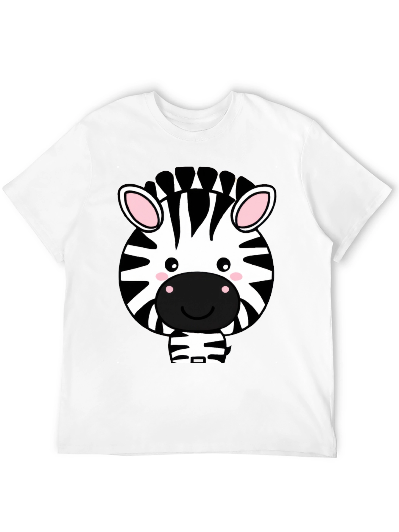Black Cute Zebra Graphic Tee - Black T-Shirt view 12