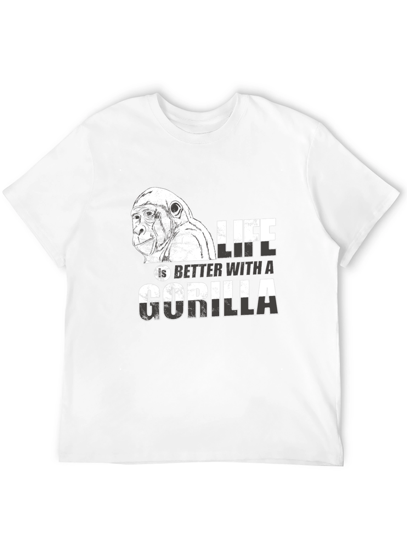 Black Life is Better with a Gorilla Graphic T-Shirt view 12