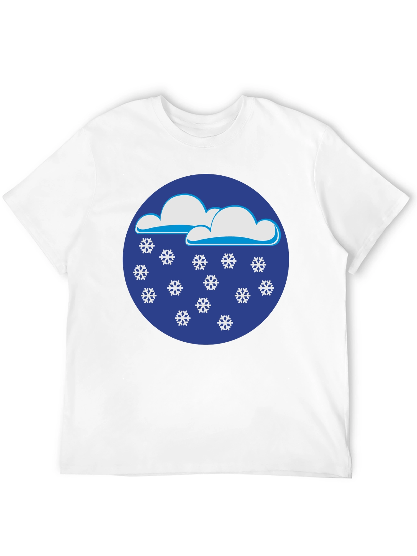 Black Snowy Day Black T-Shirt view 12