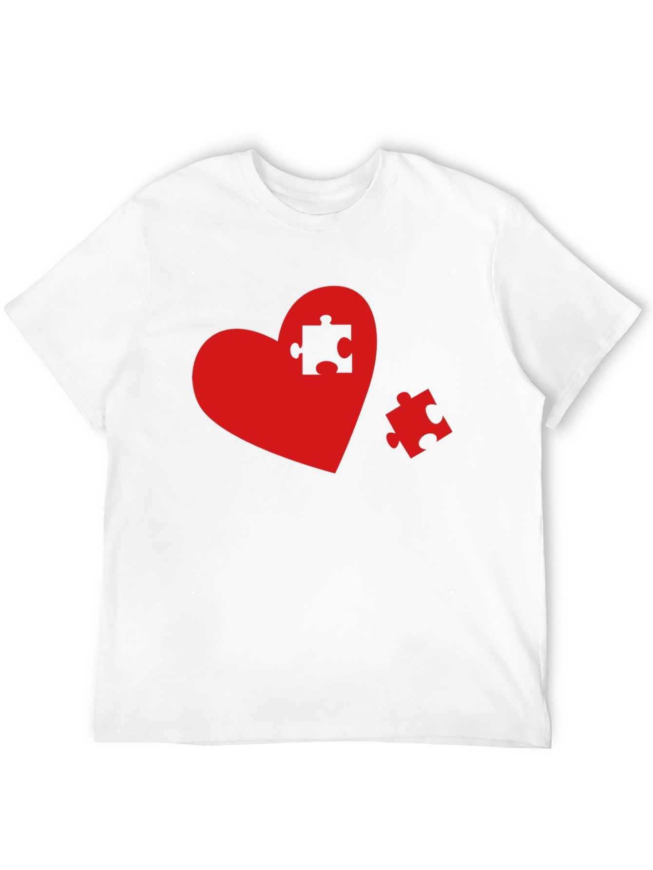 Black Heart Puzzle Piece Graphic Tee - Black view 12