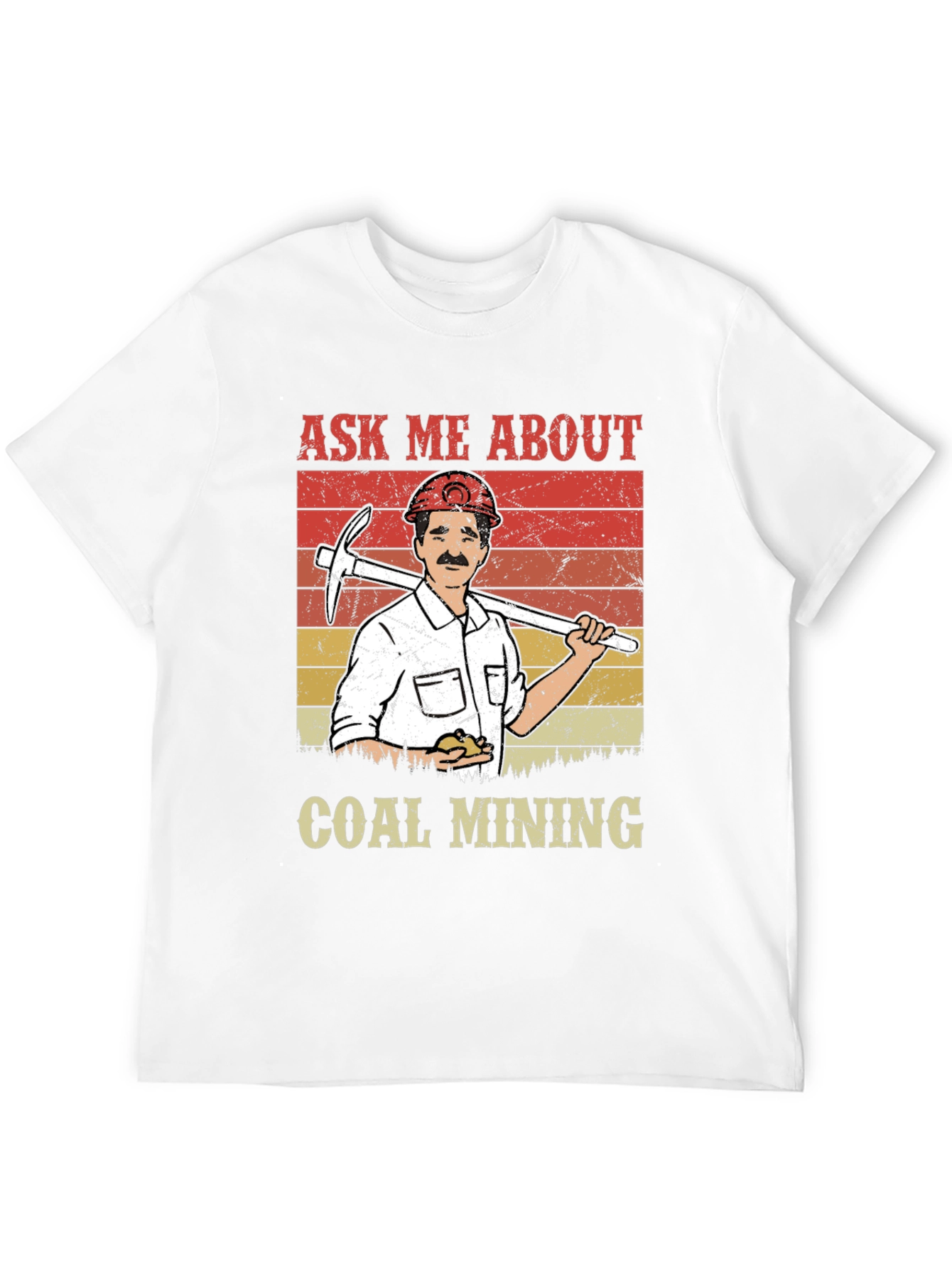 Black Ask Me About Coal Mining T-Shirt view 12