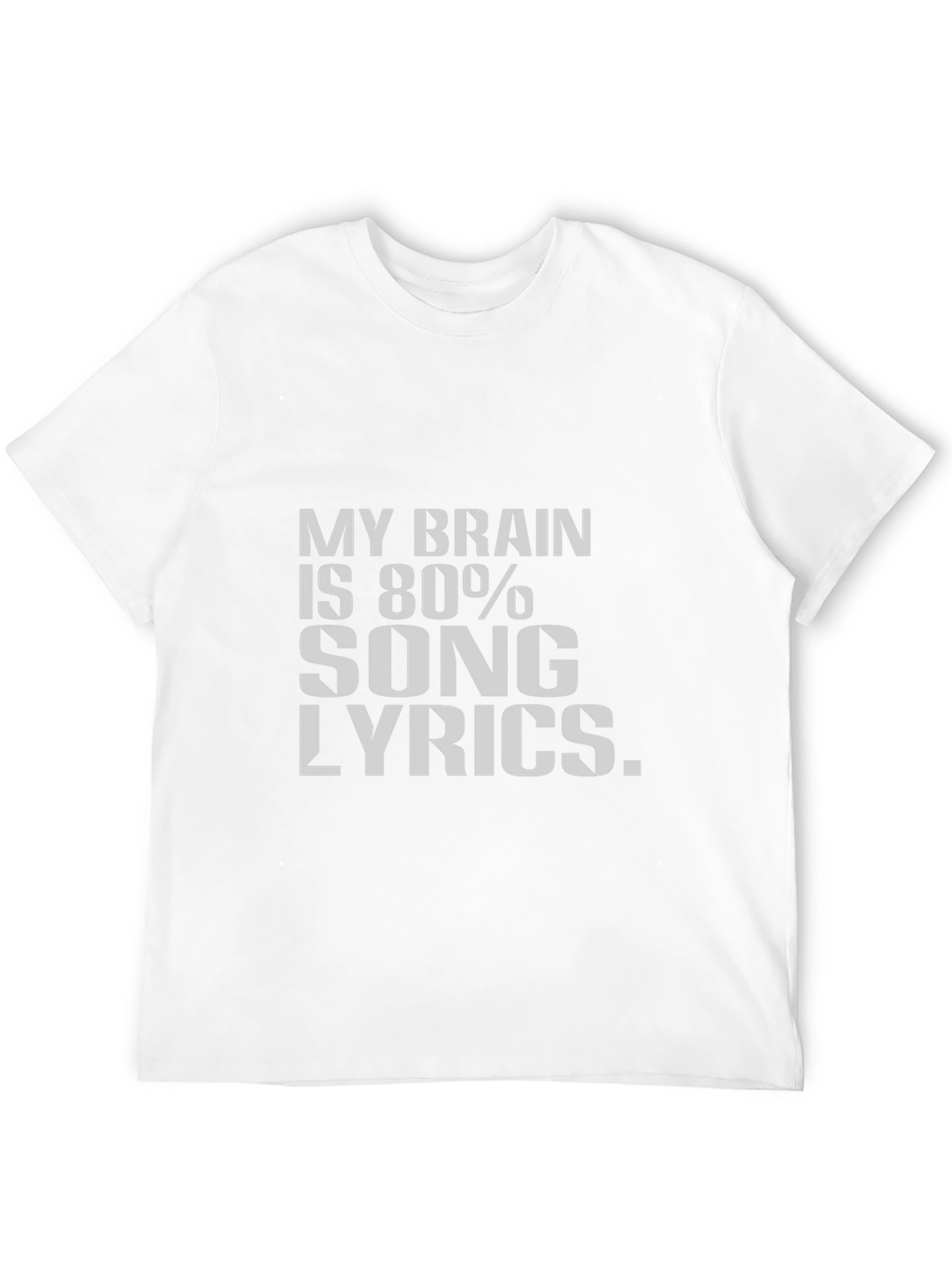 Black Song Lyrics Brain T-Shirt - Black Cotton Tee view 12