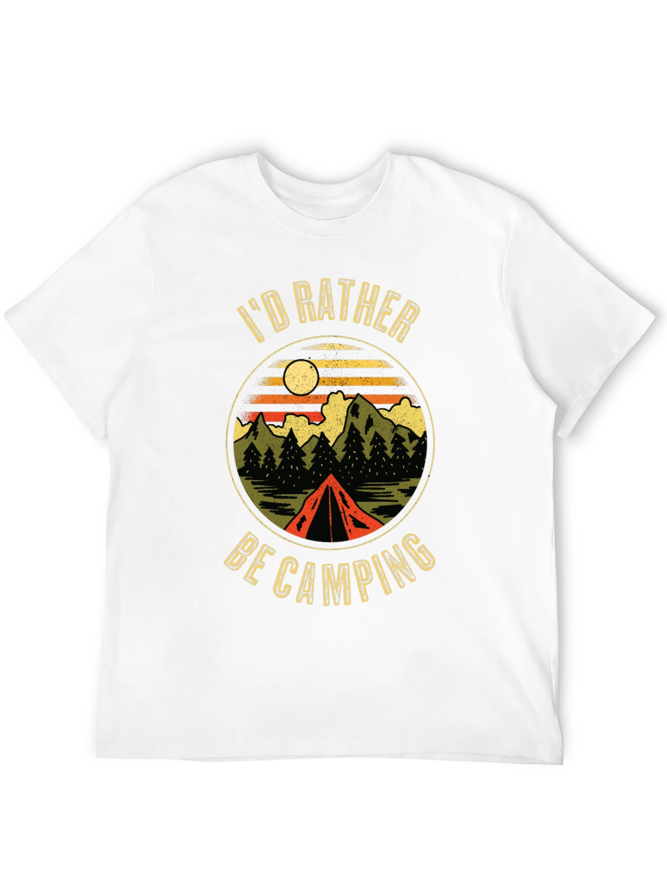 Black Camping Graphic T-Shirt view 12