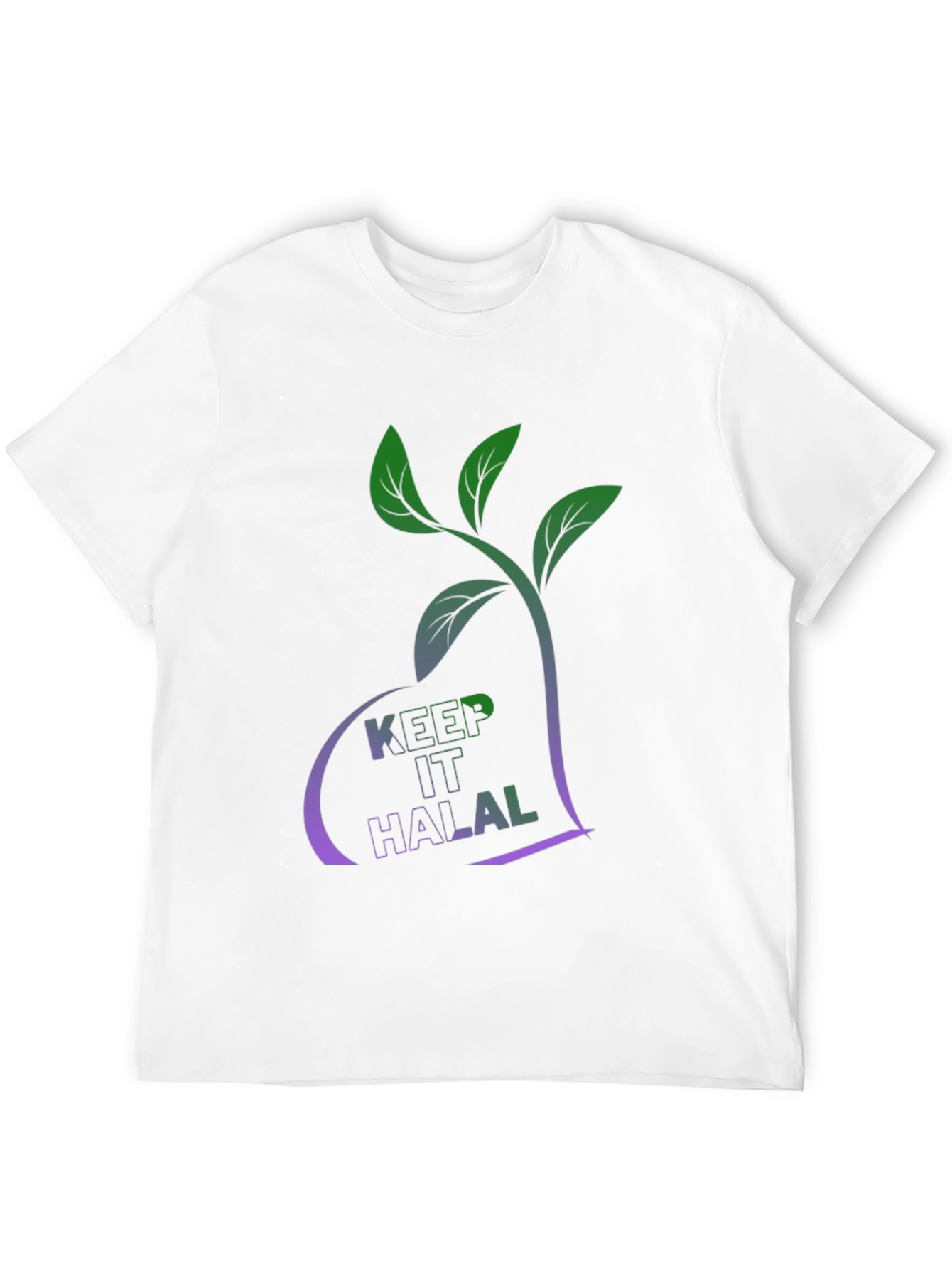 Black Keep It Halal T-Shirt - Plant Based Design view 12