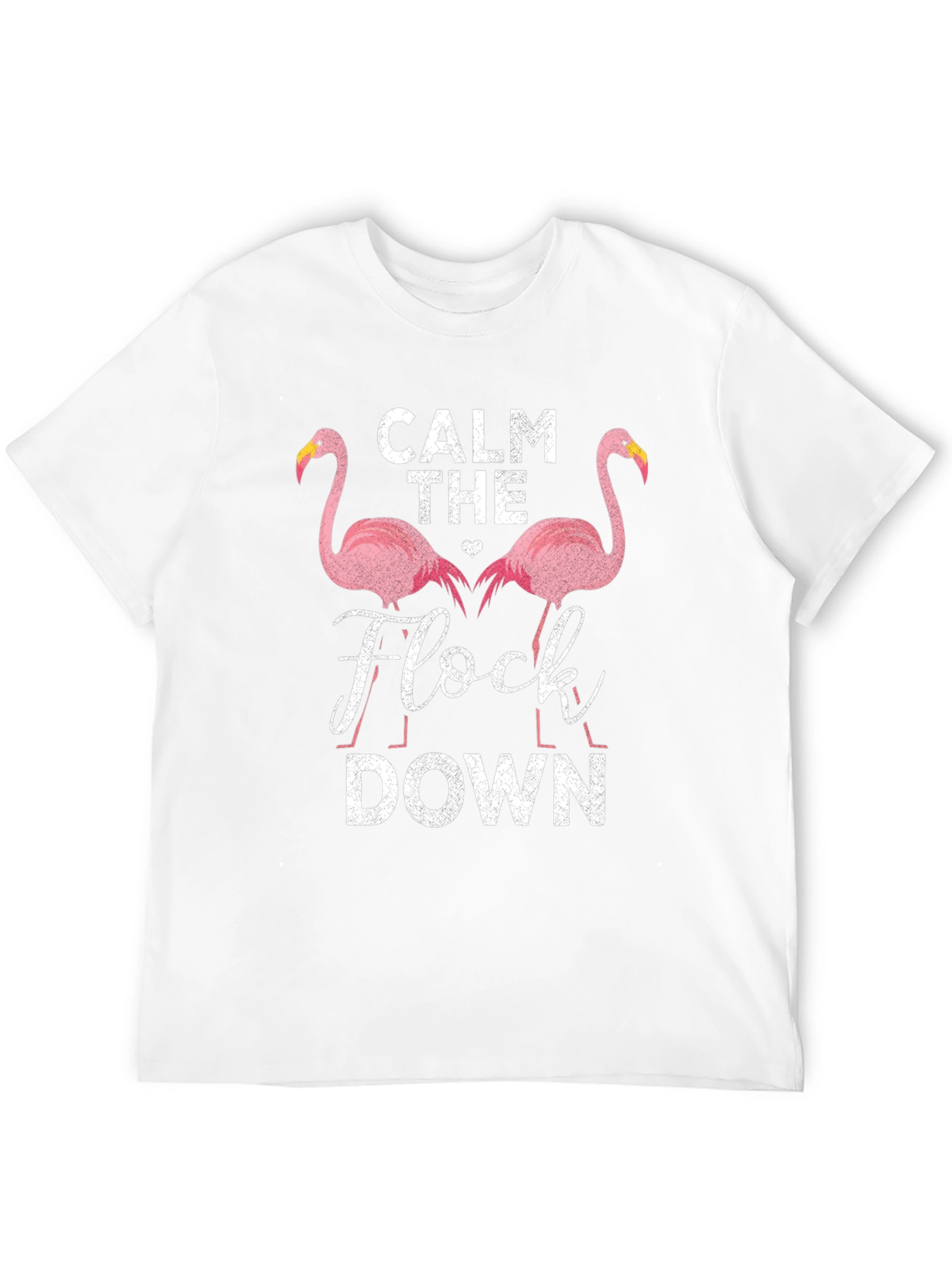 Black Calm The Flock Down Flamingo T-Shirt view 12