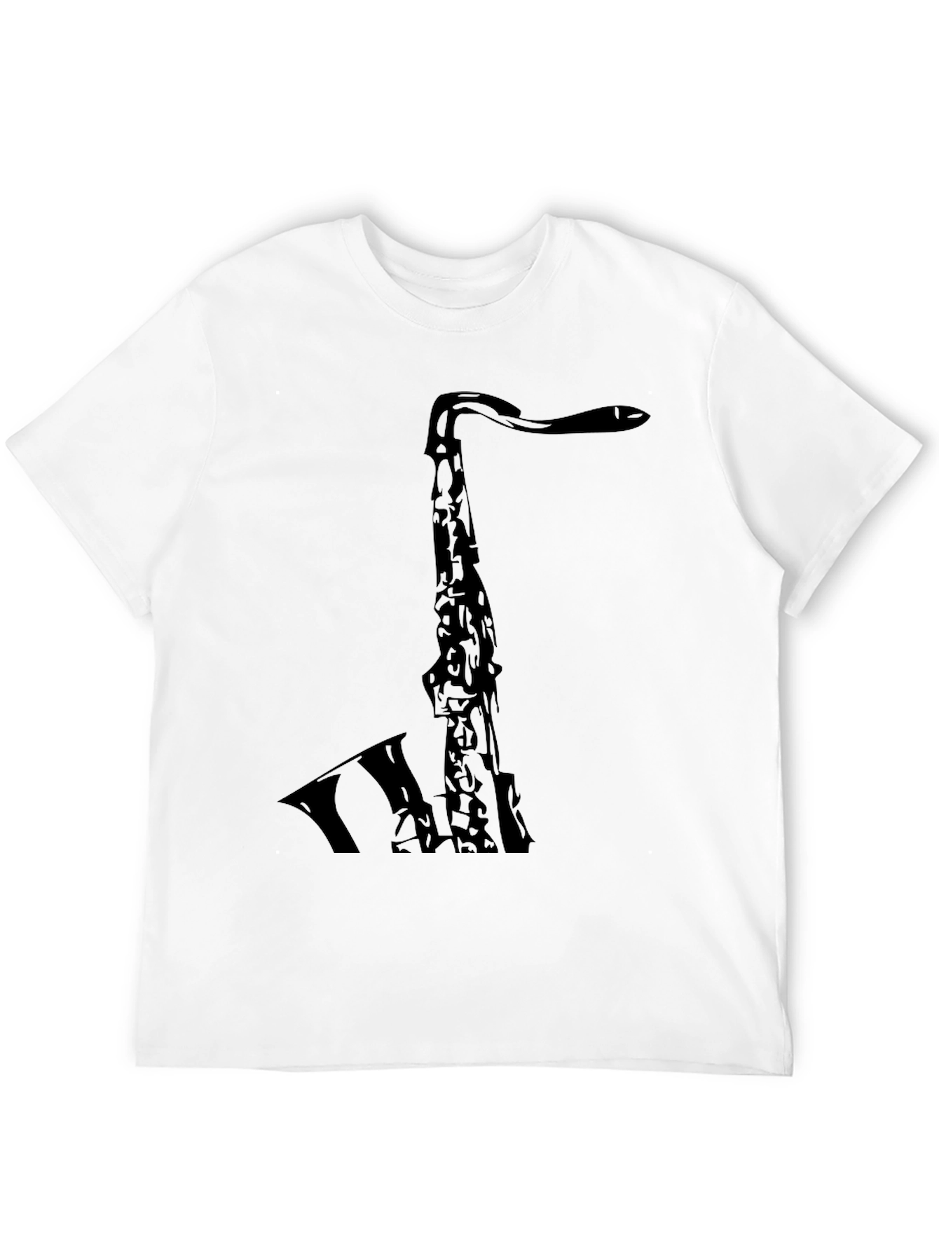 Black Saxophone Graphic T-Shirt - Black view 12