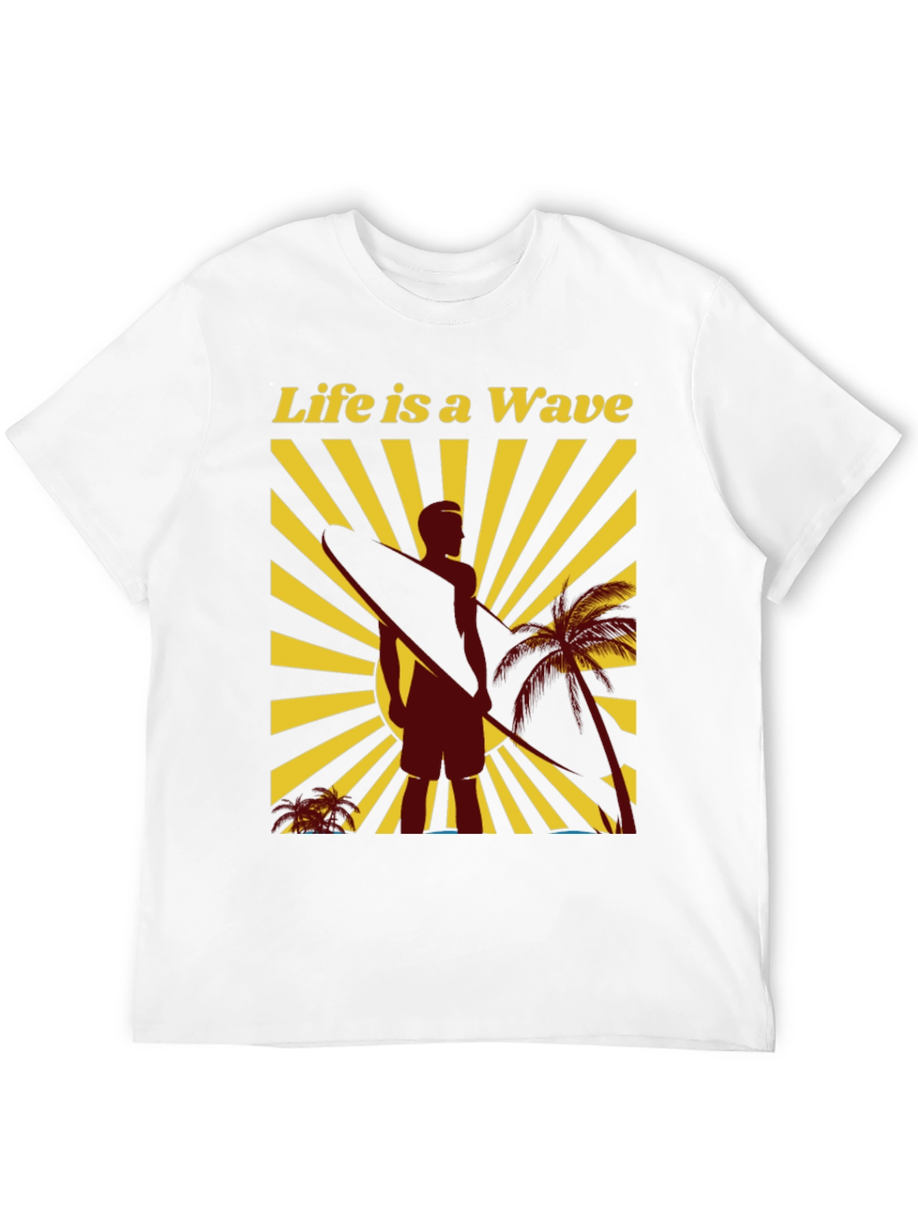 Black Life is a Wave Graphic Tee - Surfer T-Shirt view 12