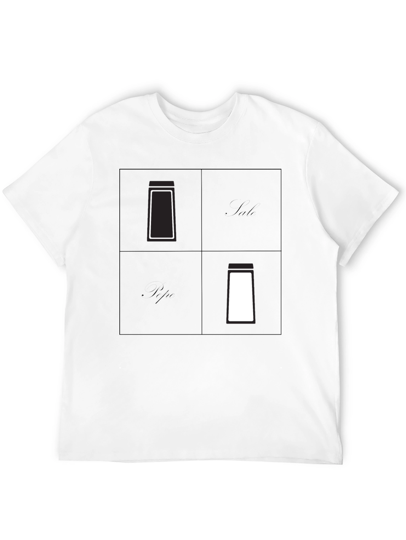 Black Salt & Pepper Graphic Tee - Minimalist Design view 12