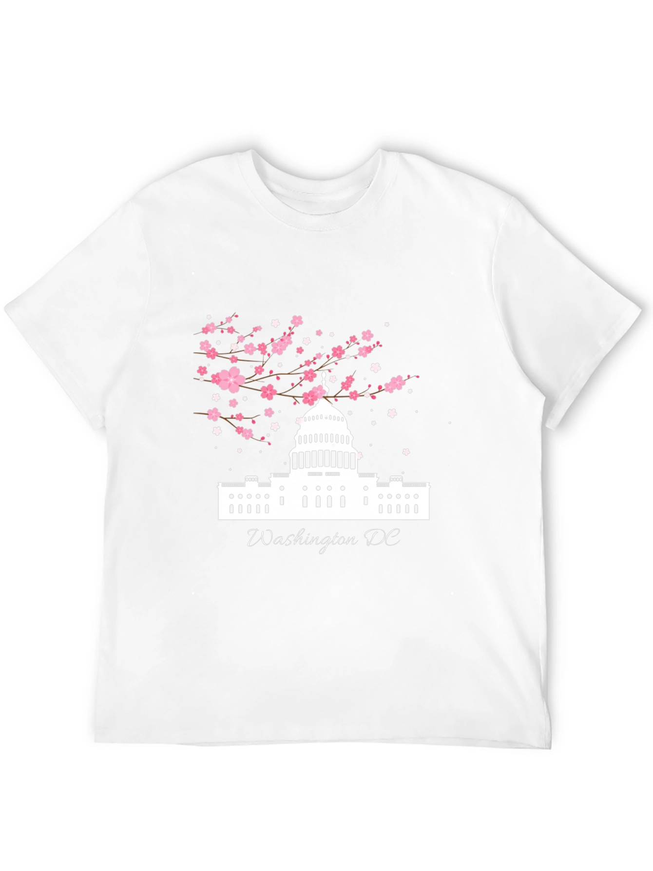 Black Washington DC Cherry Blossom T-Shirt view 12