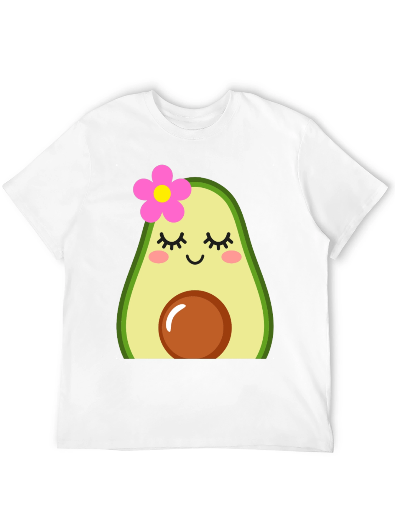 Black Cute Avocado Graphic Tee - Unisex Black T-Shirt view 12