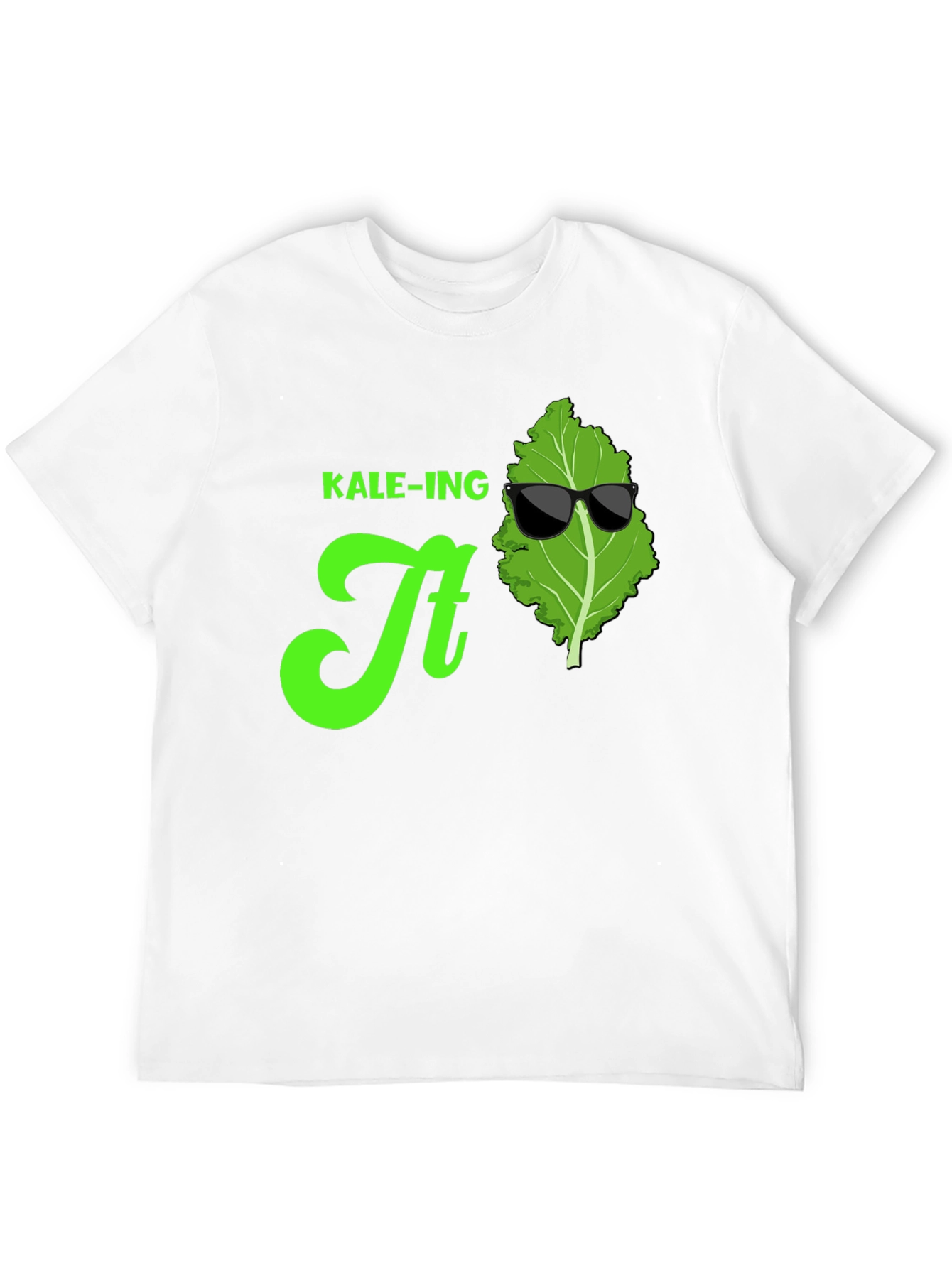 Black KALE-ING It T-Shirt: Cool Green Graphic Tee view 12