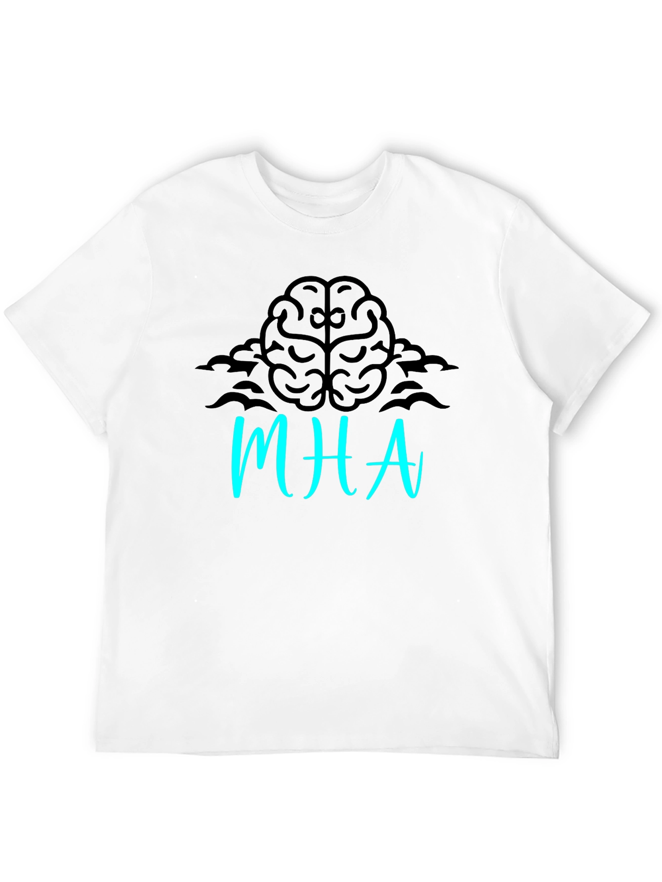 Black Brainy MHA Graphic Tee - Black Cotton Blend view 12
