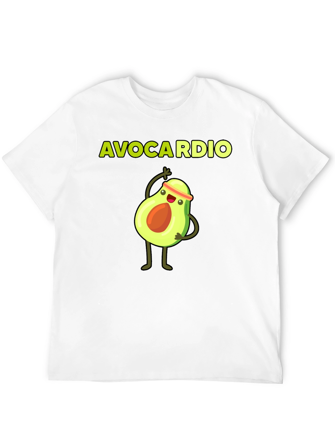 Black Avocardio Funny Workout T-Shirt view 12