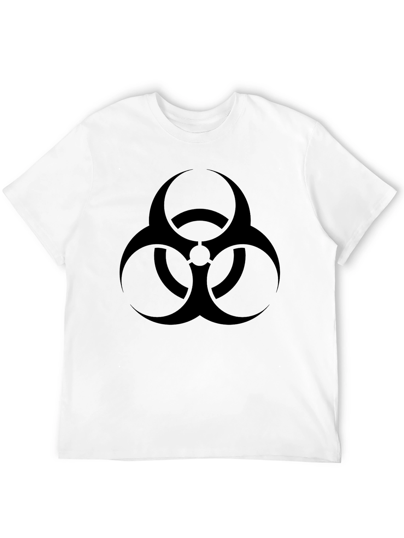 Black Biohazard Symbol Black Graphic T-Shirt view 12